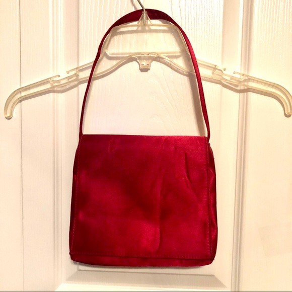Satin wine color purse - Picture 2 of 5